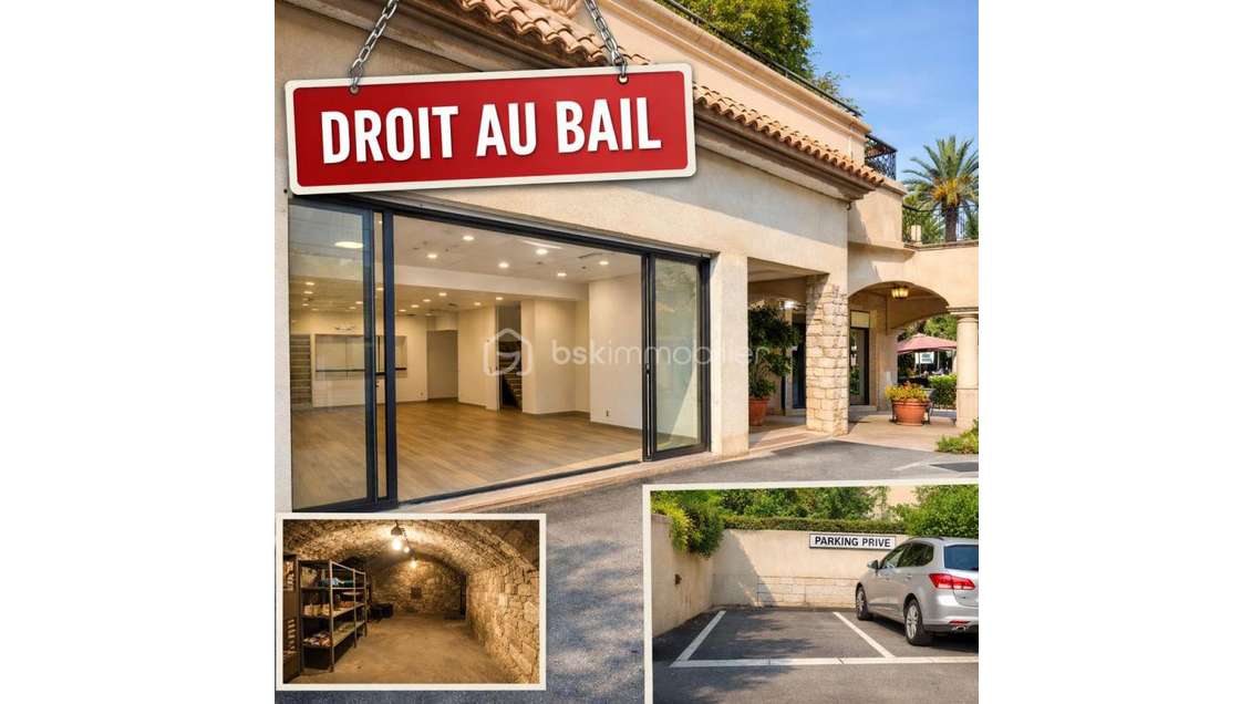 Droit au bail local de 70m² à Mougins Tournamy