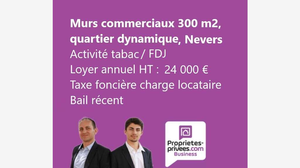 Vente murs tabac presse loués 300m² à Nevers
