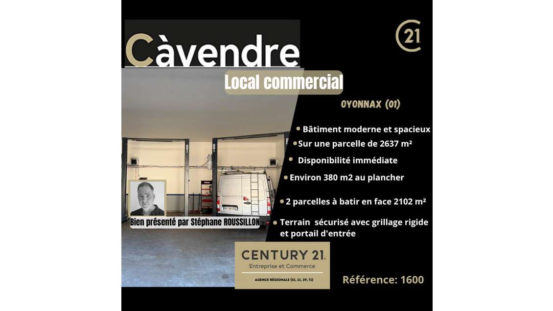 Vente local commercial de 380m² à Oyonnax