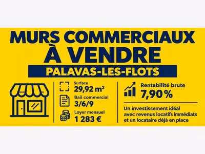 Vente local commercial de 30m² à Palavas les Flots