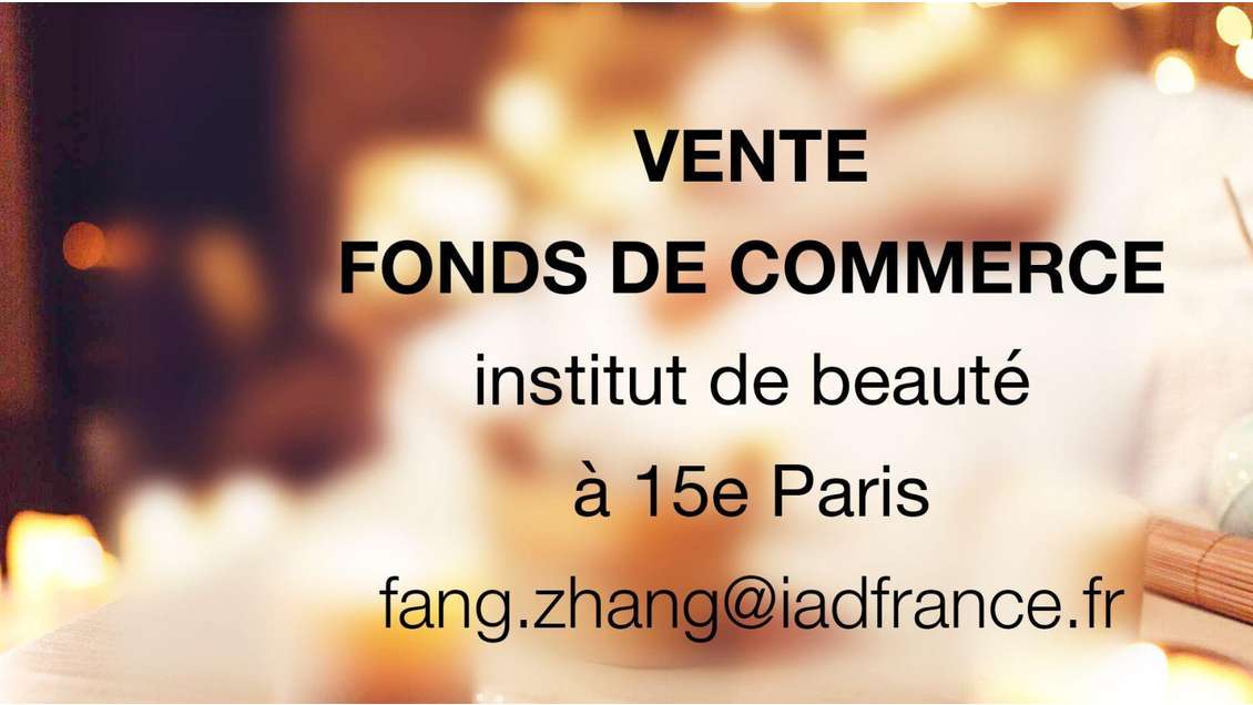 Vente boutique 45m² empl stratégique à Paris 15e