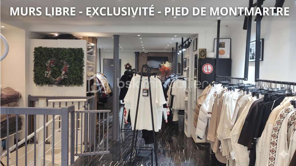 Opportunité murs commerciaux libres 38m² Paris 18e
