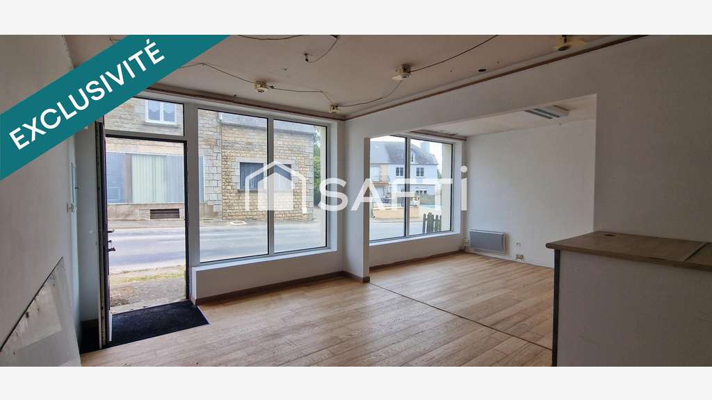 Vente local commercial 110m² au centre de Plessala