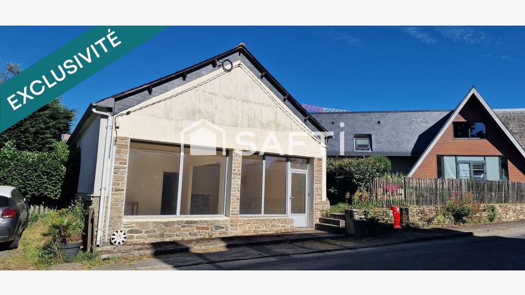 Vente local commercial 110m² au centre de Plessala