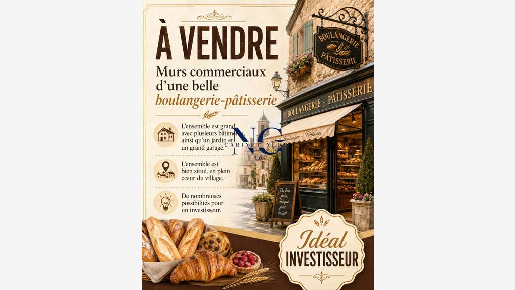 A vendre murs commerciaux boulangerie à Pontivy
