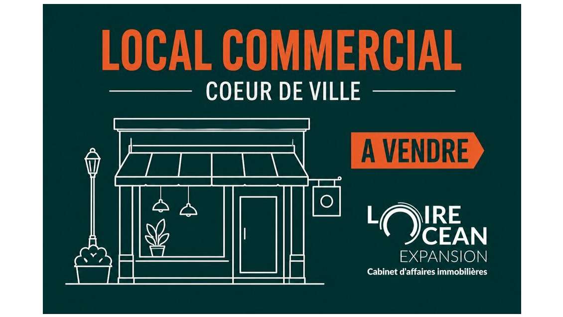 Vente murs commerciaux 180m² au centre de Pornic