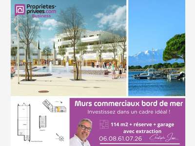 Murs commerciaux 114m² avec garage à Port Leucate