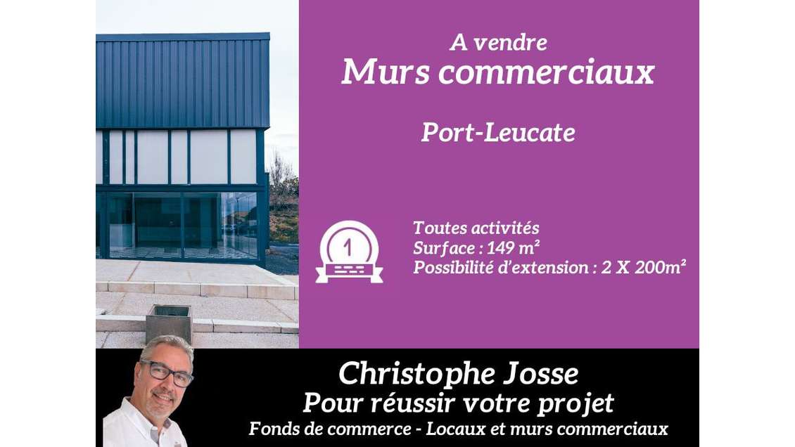Vente murs commerciaux 149m² à Port-Leucate