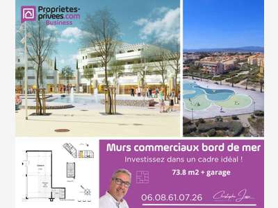 PORT LEUCATE - MURS COMMERCIAUX 74 m² avec garage