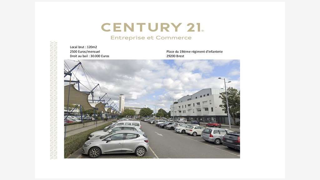 Location local commercial 120m² empl N°1 Brest 