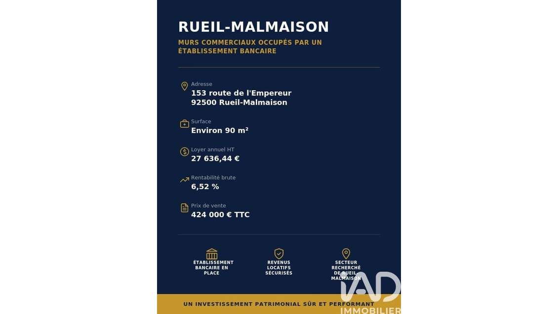 Vente local commercial de 90m² à Rueil-Malmaison