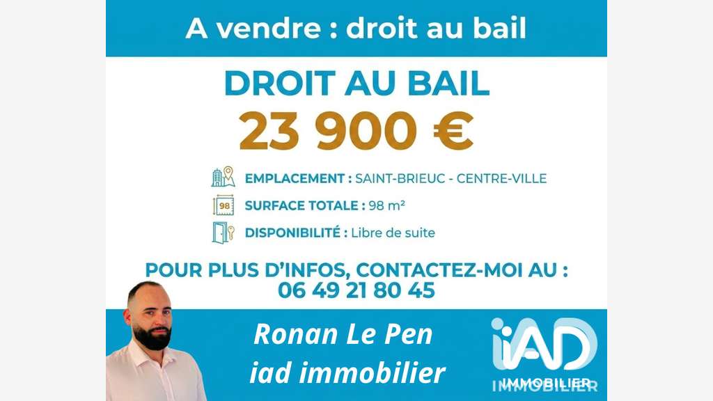 Local commercial à Saint-Brieuc