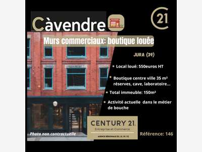 Vente murs commerciaux 150m² à Saint-Claude centre