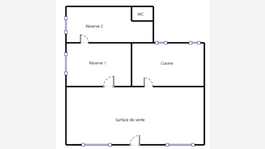 Local commercial 3 pièces 88m²