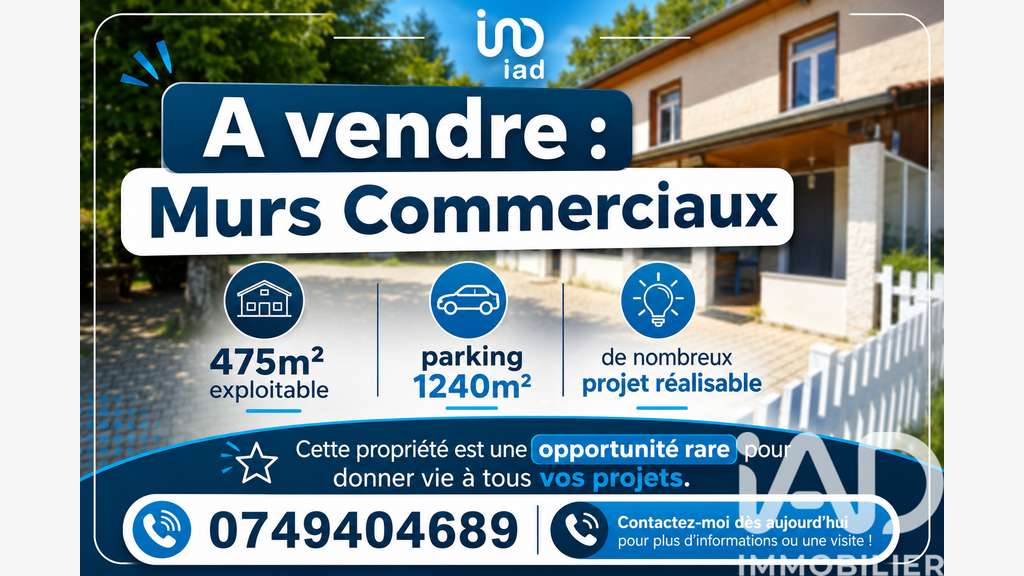 Vente murs de 472m² à Saint-Georges-Lagricol