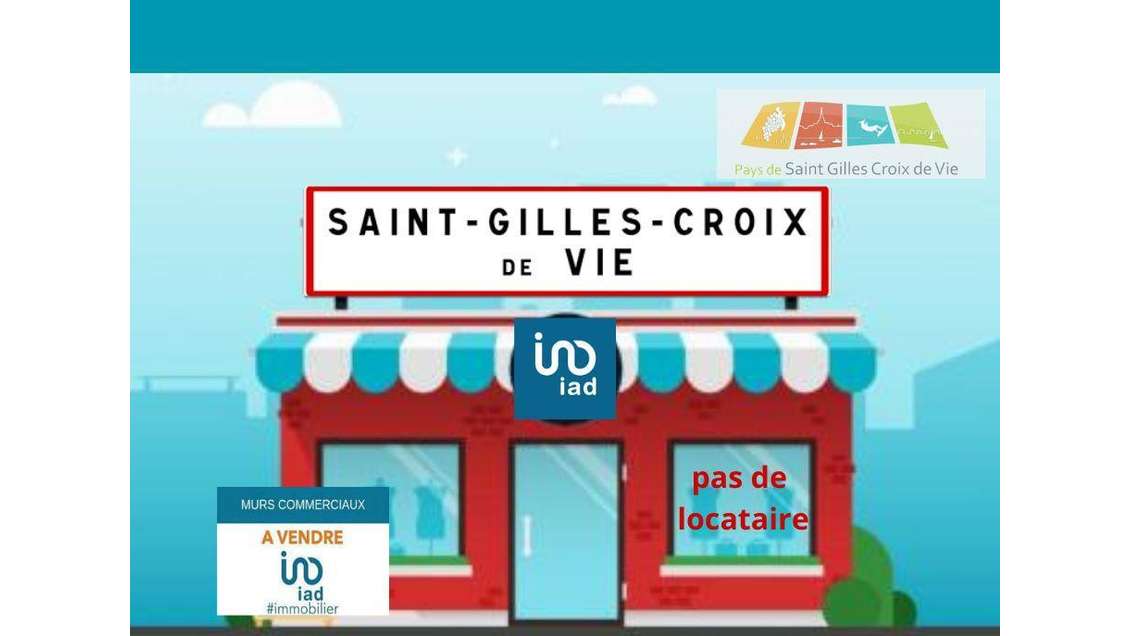 Vente local commercial 34m² angle de rue St-Gilles