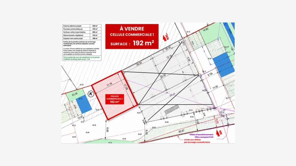 Vente cellule neuve 192m² à Saint Herblain