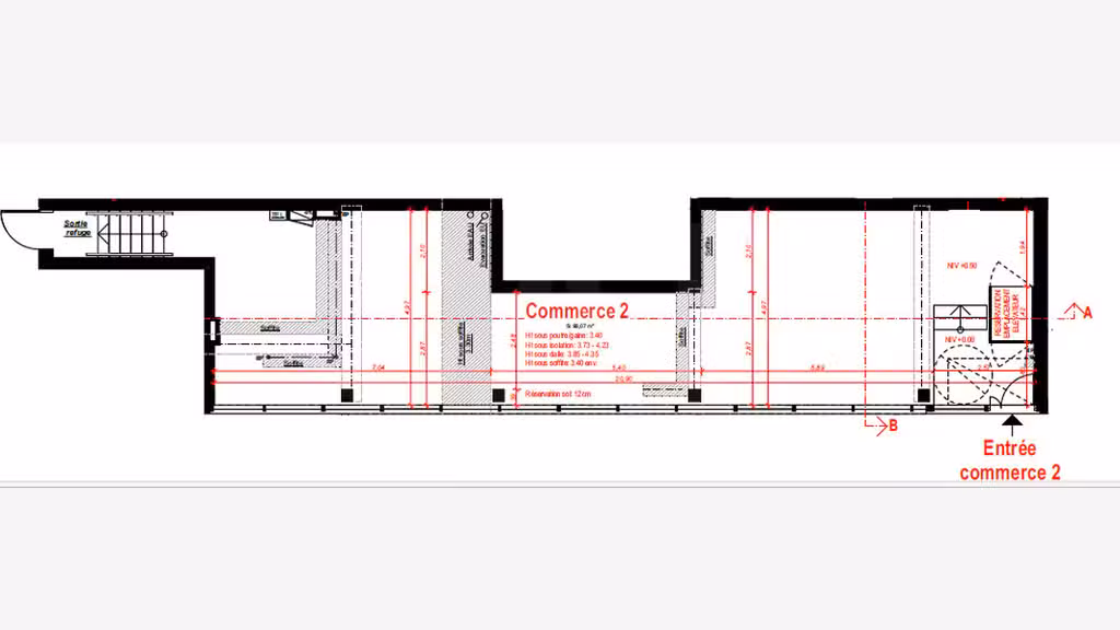 Vente cellule commerciale 93m² Saint Malo Rocabey 
