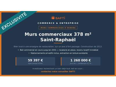 Vente Locaux commerciaux - Boutiques à Saint-Raphaël