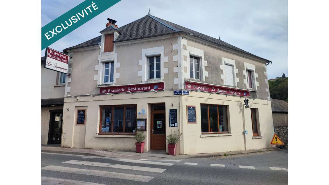 Vente murs commerce occupé + appart 380m² St Satur