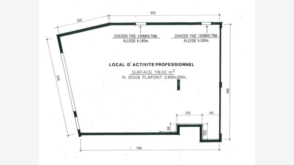 AV local commercial 118m² Ste-Geneviève-des-Bois
