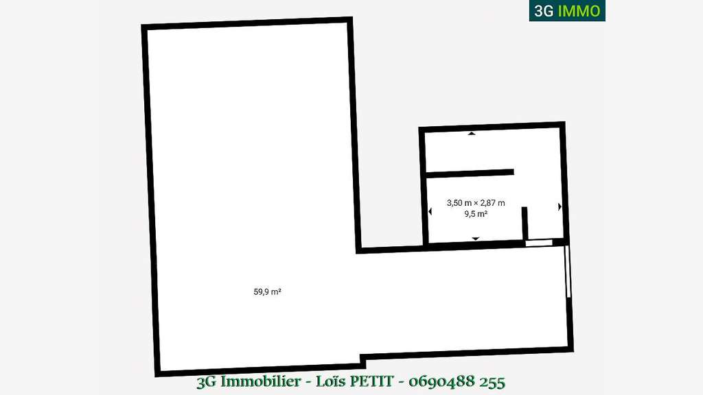 Vente local commercial 70m² à Sainte-Rose