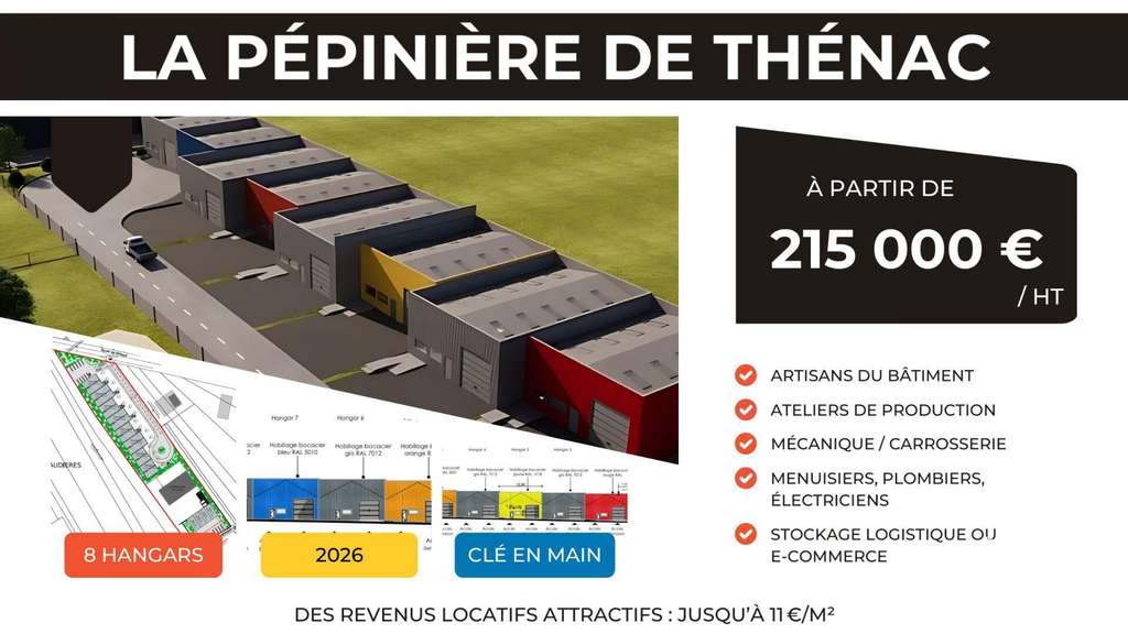 Vente Murs d'activité de 151m² en za à Thénac