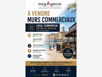 TOULON – PORT – VENTE MURS COMMERCIAUX LOUÉS