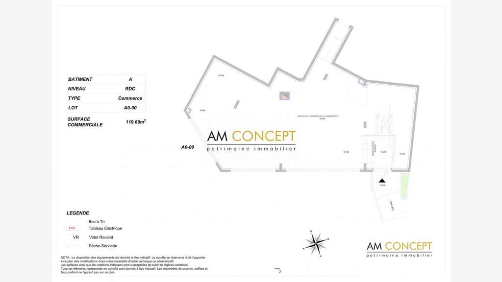 VEFA- Local commercial d'angle 119 m² -