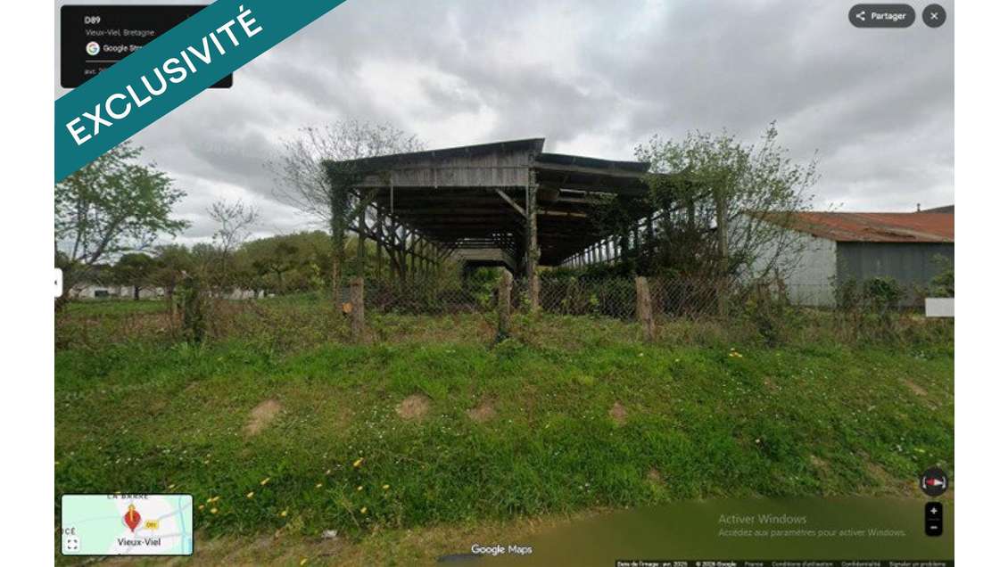 Vente hangar 420m² et terrain 1380m² à Vieux-Viel