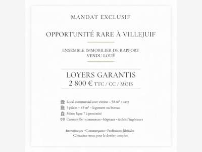 Vente immeuble de rapport de 103m² à Villejuif