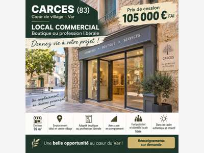 Local commercial 92m² à vendre à Carcès