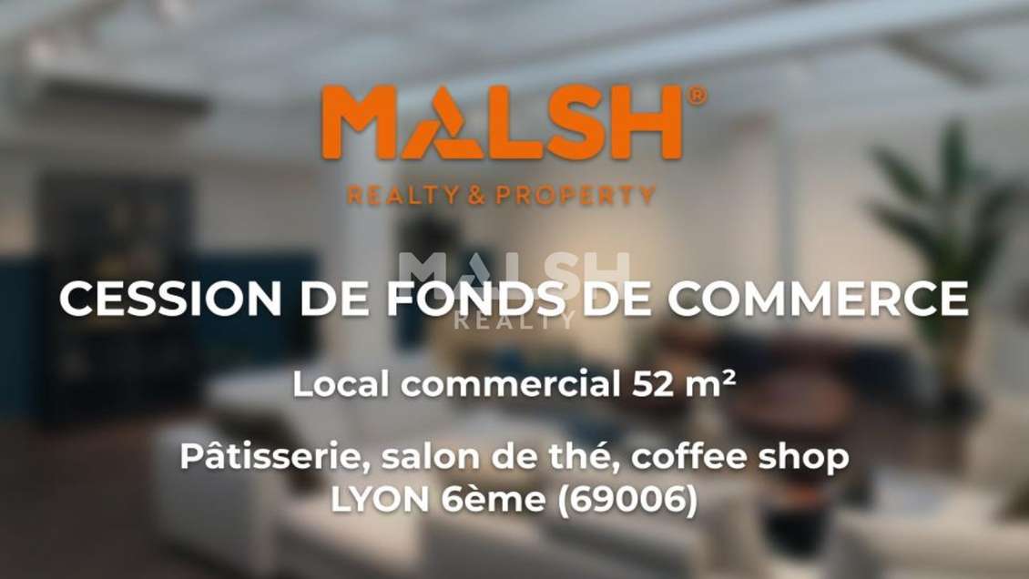 Vente local commercial 52m² à Lyon 6e Masséna 
