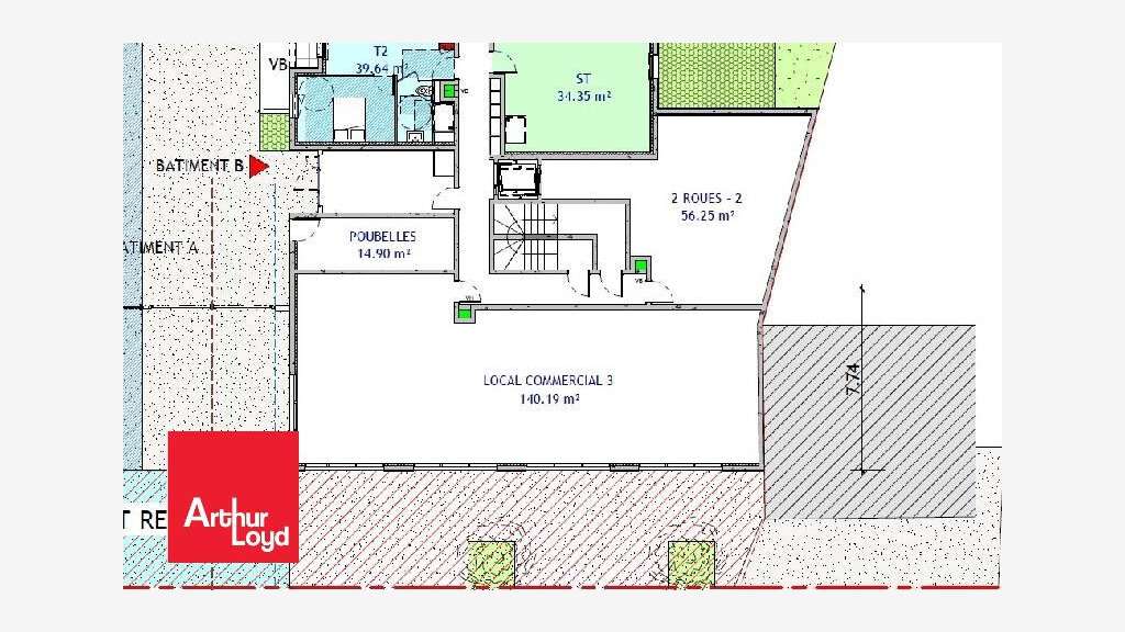 AV local commercial neuf 140m² Lucé agglo Chartres