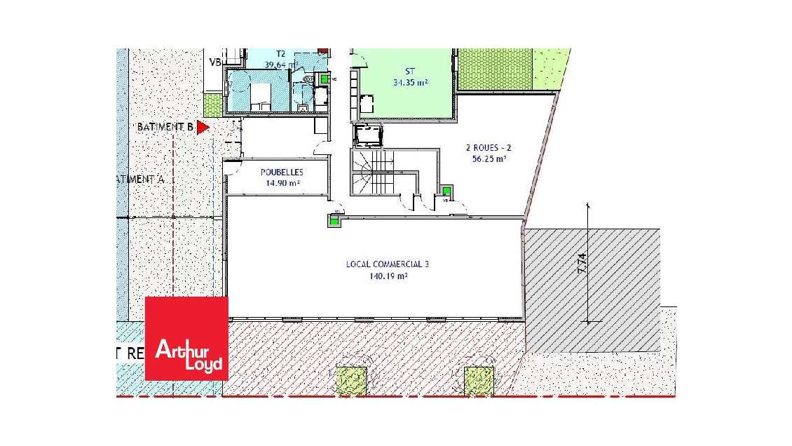 AV local commercial neuf 140m² Lucé agglo Chartres