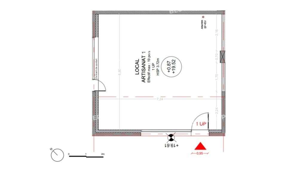 A vendre locaux 243m² à Nantes La Caserne Mellinet