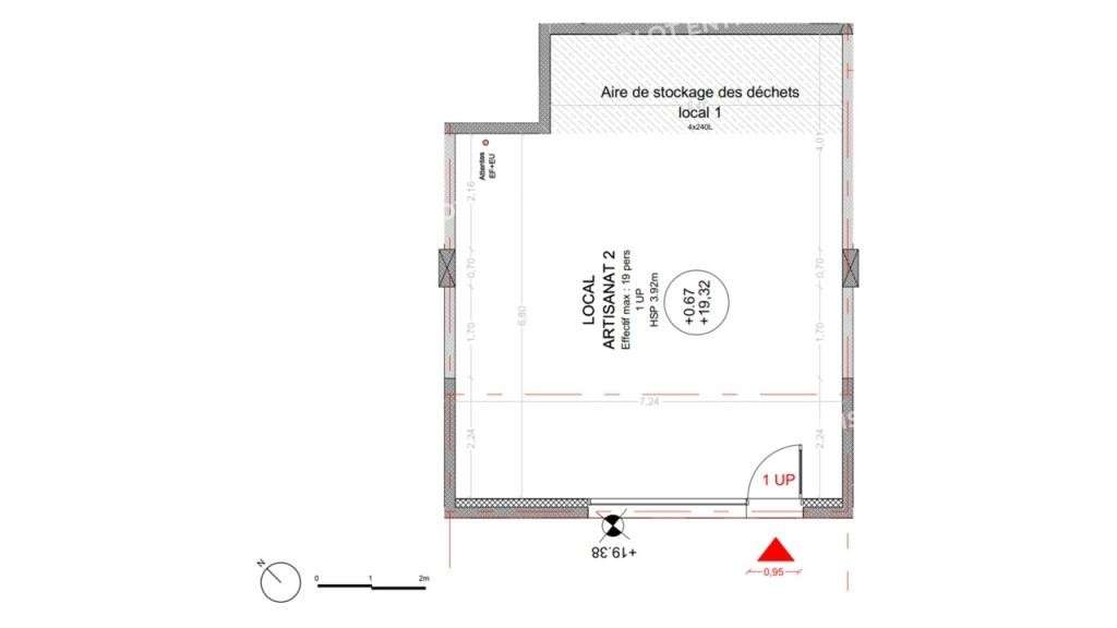 A vendre locaux 243m² à Nantes La Caserne Mellinet