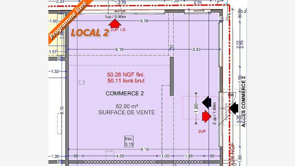 Vente local commercial neuf 83m² à Miramas centre