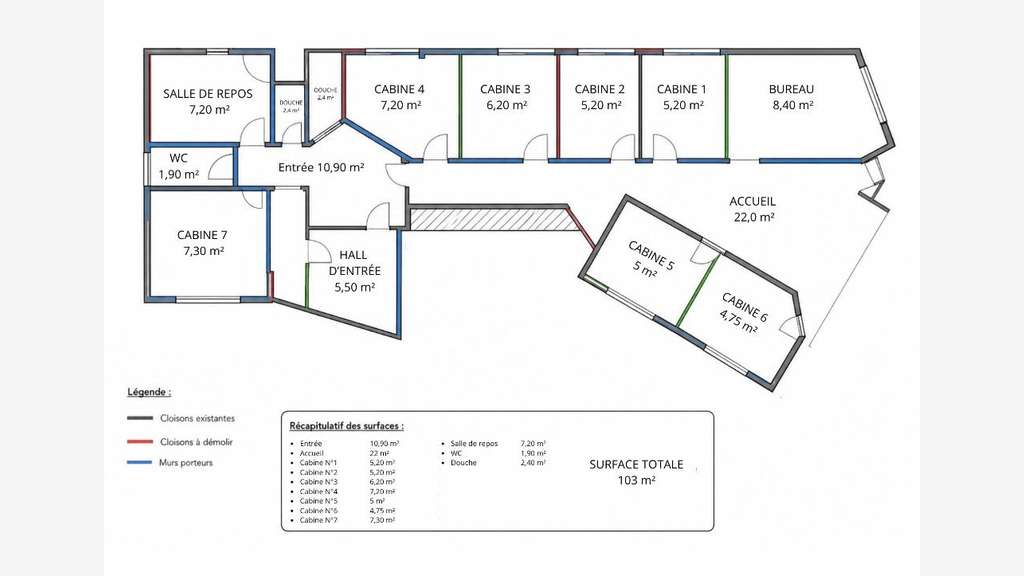 A vendre joli local commercial 115m² RDC à Valence