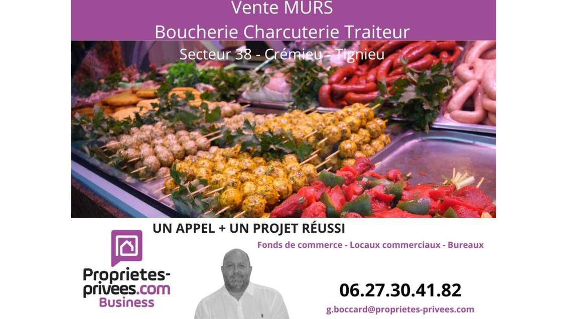 Vente murs commerciaux 83m² secteur Crémieu