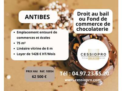 Cession droit au bail Locaux commerciaux - Boutiques à Antibes