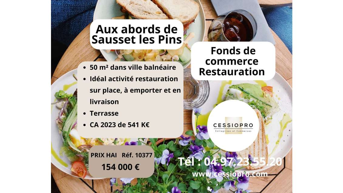 Vente local restauration 50m² à Sausset les Pins