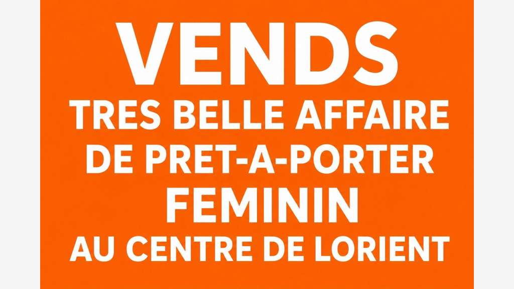 Vente local commercial 60m² empl premium Lorient