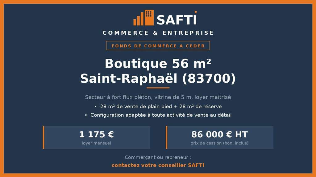 AV local commercial 56m² Saint-Raphaël empl N°1