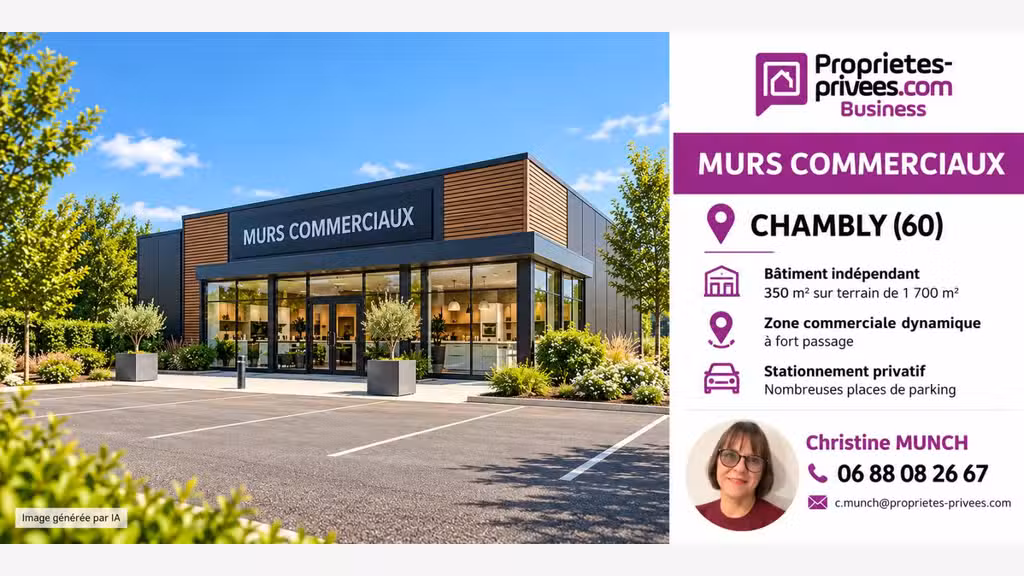 Murs commerciaux 350m² zone commerciale Chambly