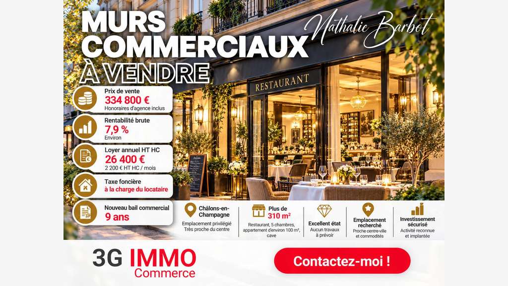 Vente murs hôtel de renom à Châlons-en-Champagne
