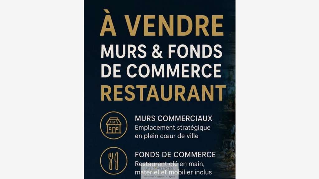 Vente murs + fonds restauration à Cogolin centre