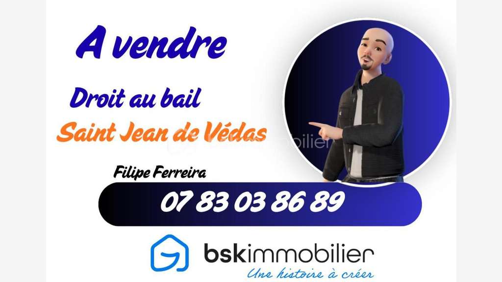 Cède droit au bail de 60m² à Saint Jean De Vedas