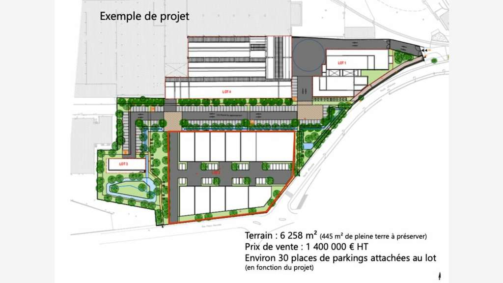Vente terrain 6258m² en zone industrielle à Givors
