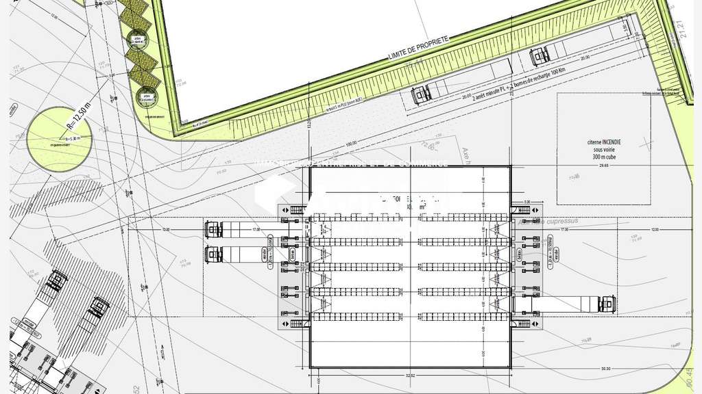Terrain avec PC pour entrepôt 1030m² La Roche/Yon